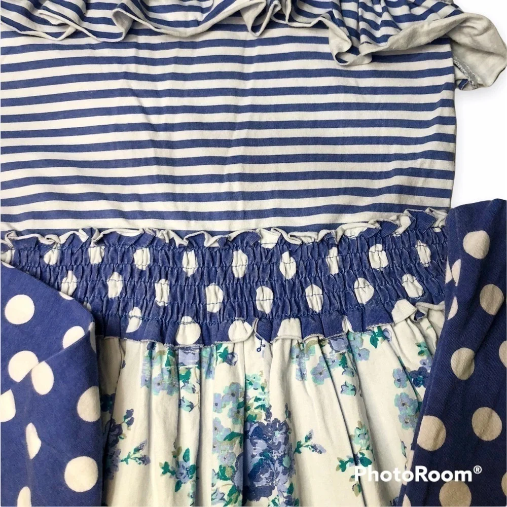 NAARTJIE Floral polka Dot Stripes Dress Shrug Capri‎ Leggings Girl 9